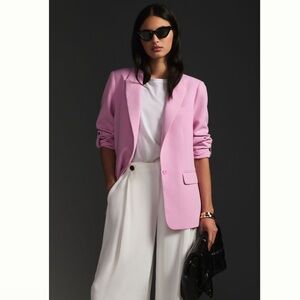 NWT Maeve Roll-Sleeve Blazer Lilac